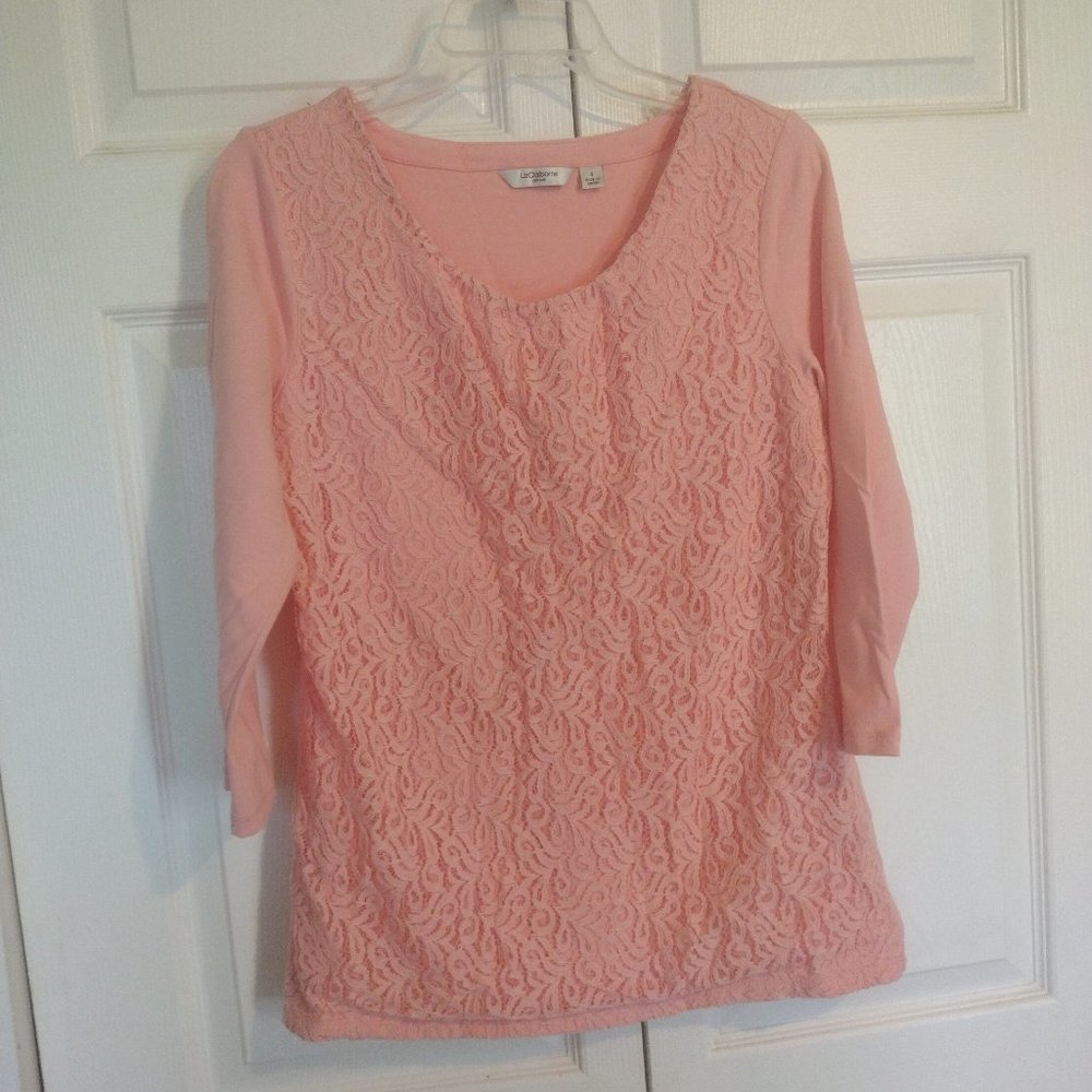 Liz Claiborne lace front shirt size small